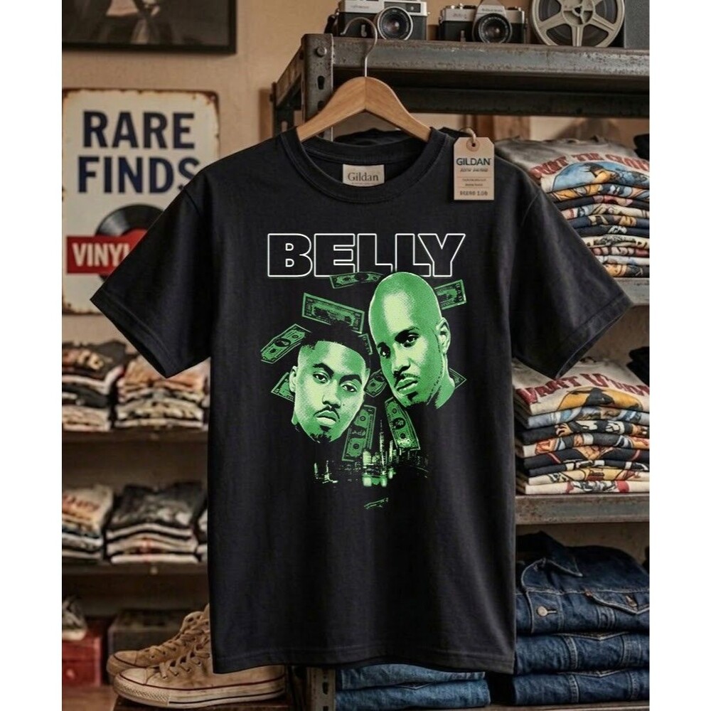 Vintage 90s Belly Movie Bootleg Style Graphic Tee Heavy Cotton T-Shirt Black